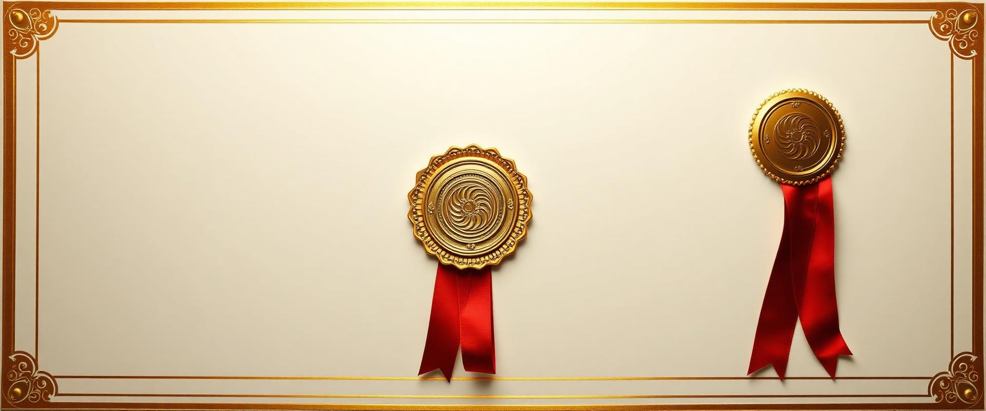 Official certificate with gold seal and ribbon